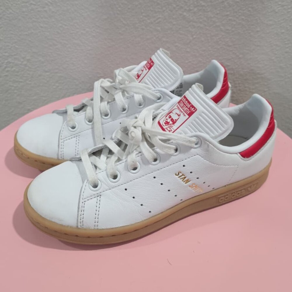 adidas Kids Stan Smith Sneakers - White and Red